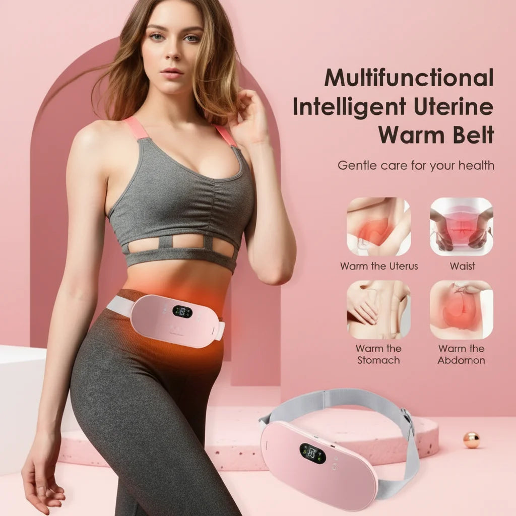 Period Cramp Relief Belt | Heating Pad With Massager