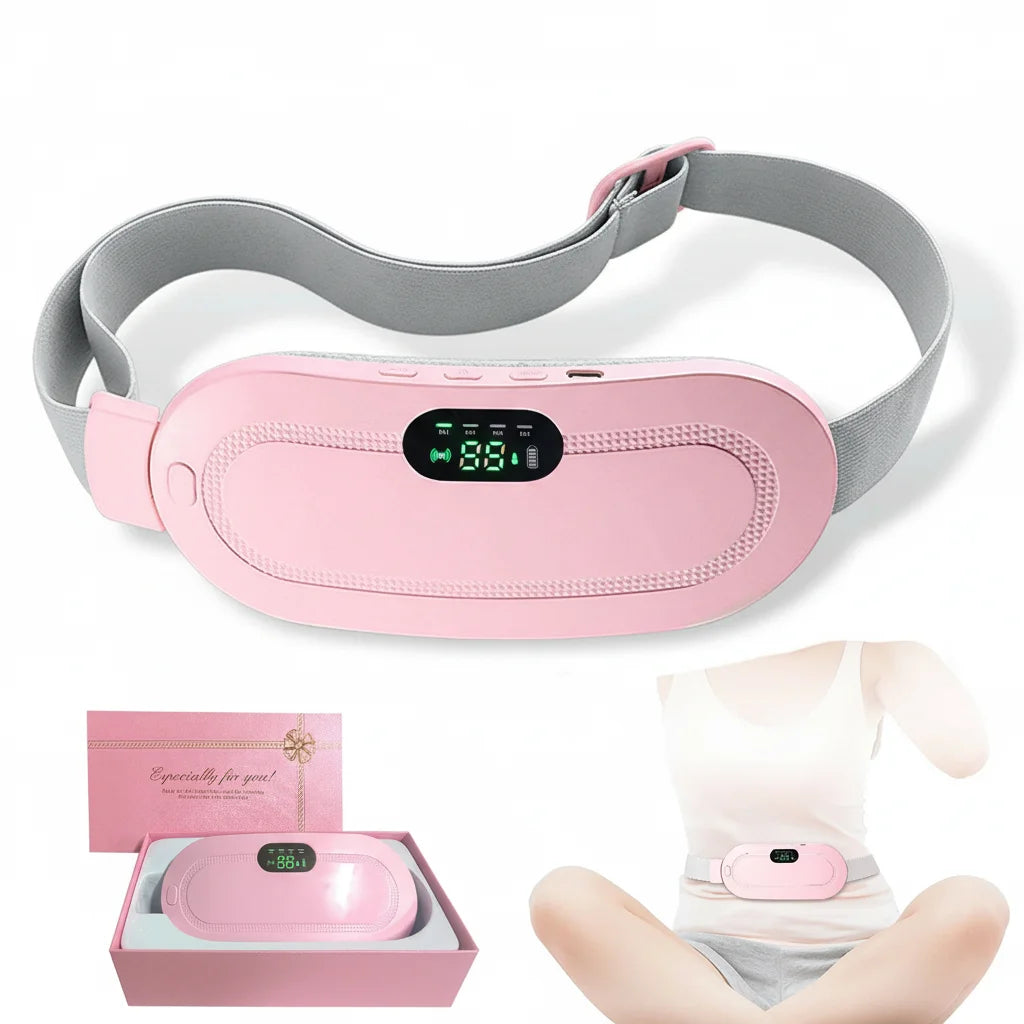 Period Cramp Relief Belt | Heating Pad With Massager